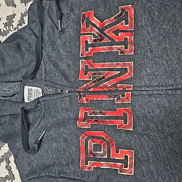 PINK xs sweatpants n matching zipper up hoodie - Picture 6 of 8
